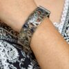 Premium look elephant design silver replica stone work kada