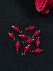 Drop Shape Beads Raw Material for Making DIY Jewelry (10 peace) — "Red"