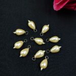 Drop Shape Beads Raw Material for Making DIY Jewelry (10 piece) - "White"