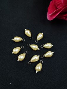 Drop Shape Beads Raw Material for Making DIY Jewelry (10 peace) — "White"