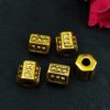 Traditional Design Golden Beads for DIY Jewelry Making Raw Material Craft Supplies (5 piece)