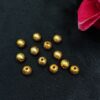 Simple Golden Beads for DIY Jewelry Making Raw Material Craft Supplies (12 piece)