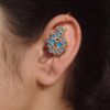 Handcrafted peacock meenakari earcuff gold plated daily wear