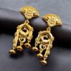 Beautiful Gold Plated Peacock Design Dangler Earrings