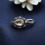 Silver Plated Stone Press Nosepin | Traditional Jewelry