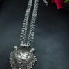 Vintage Look Ethnic Temple Style Handcrafted Silver Plated Necklace