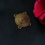 Round Shape Gold Plated German Silver Charm Raw Material for DIY Jewelry Making