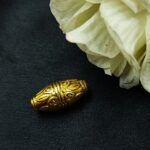 Oval Bead Gold Plated German Silver Raw Material for DIY Jewelry Making