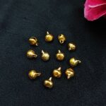 Small Hanging Golden Ghungroo for DIY Jewelry Making Raw Material Craft Supplies (12 piece)