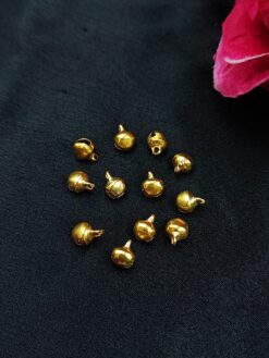 Small Hanging Golden Ghungroo for DIY Jewelry Making Raw Material Craft Supplies (12 piece)