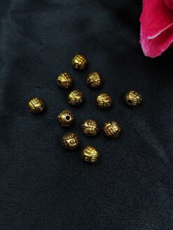 Small Golden Beads for DIY Jewelry Making Raw Material Craft Supplies (12 piece)