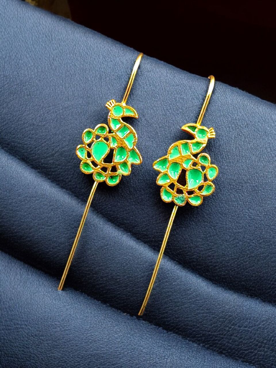 Handcrafted Peacock Meenakari Earcuff | Gold Plated Daily Wear Amazing Jewelry 3 Handcrafted peacock meenakari gold plated daily wear earcuff