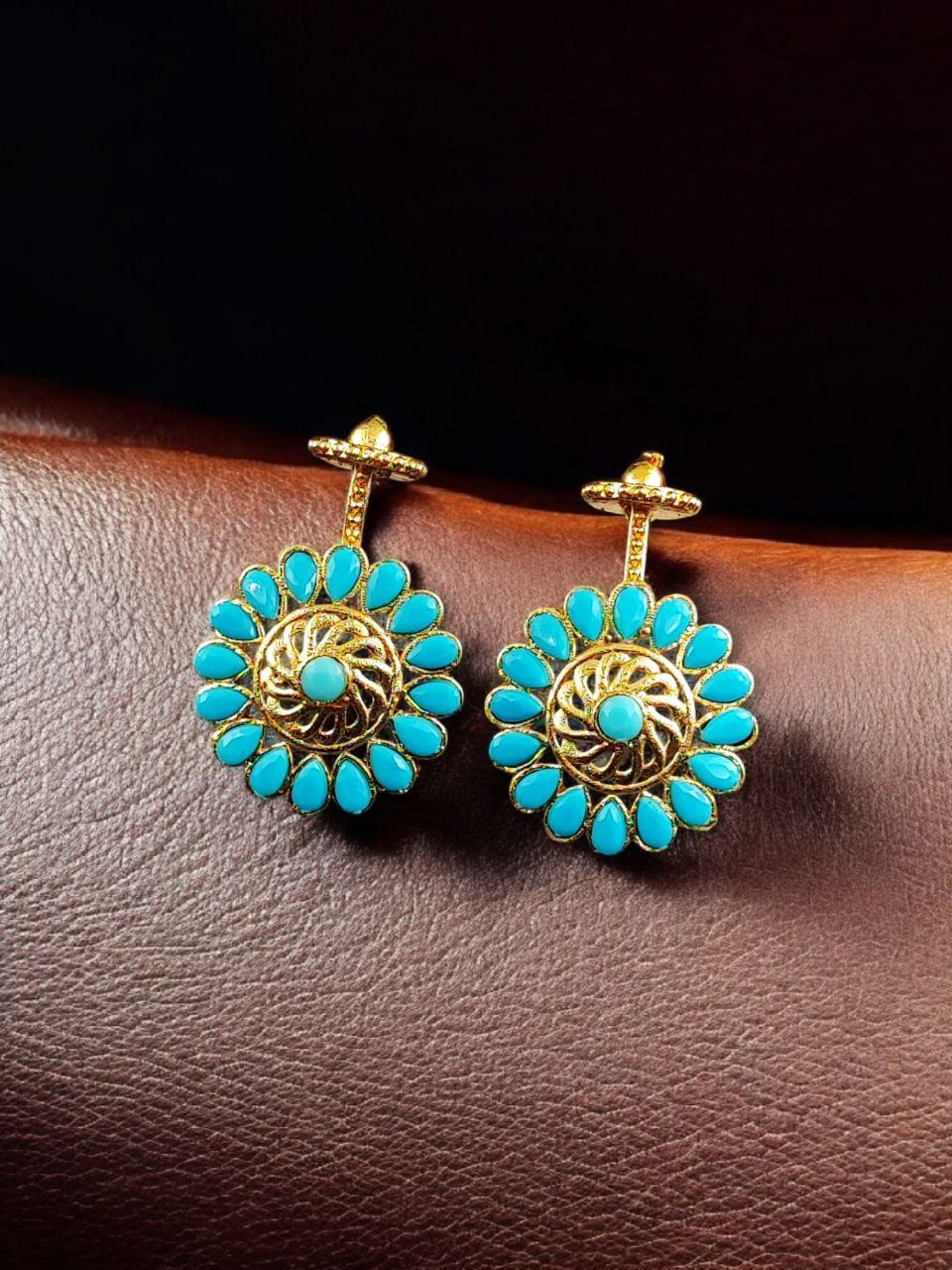 Traditional Gold Plated Bugadi Earrings | Elegant Stone Work Best Designer Jewelry 10 Gold plated traditional bugadi earrings with elegant stone work