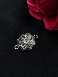 Flower Design Stone Work Charm DIY Parts for Jewelry Making and Crafting