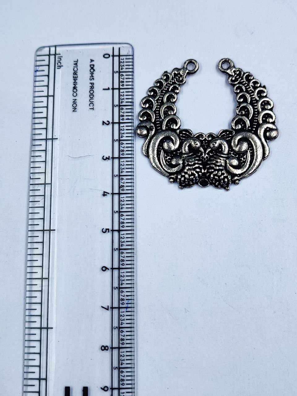 Peacock Design German Silver Pendant Raw Material for DIY Jewelry Making 2 Peacock Design German Silver Pendant Raw Material for DIY Jewelry Making - Image 2