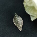 Premium Silver Plated Leaf Design German Silver Charm Raw Material