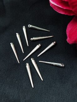 Hanging Long Spikes German Silver DIY Raw Material for Jewelry Making Craft Supplies (10 piece)