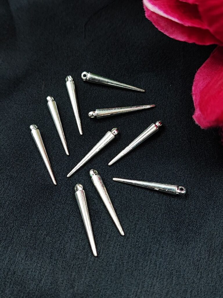 Hanging Long Spikes German Silver DIY Raw Material for Jewelry Making Craft Supplies (10 piece)