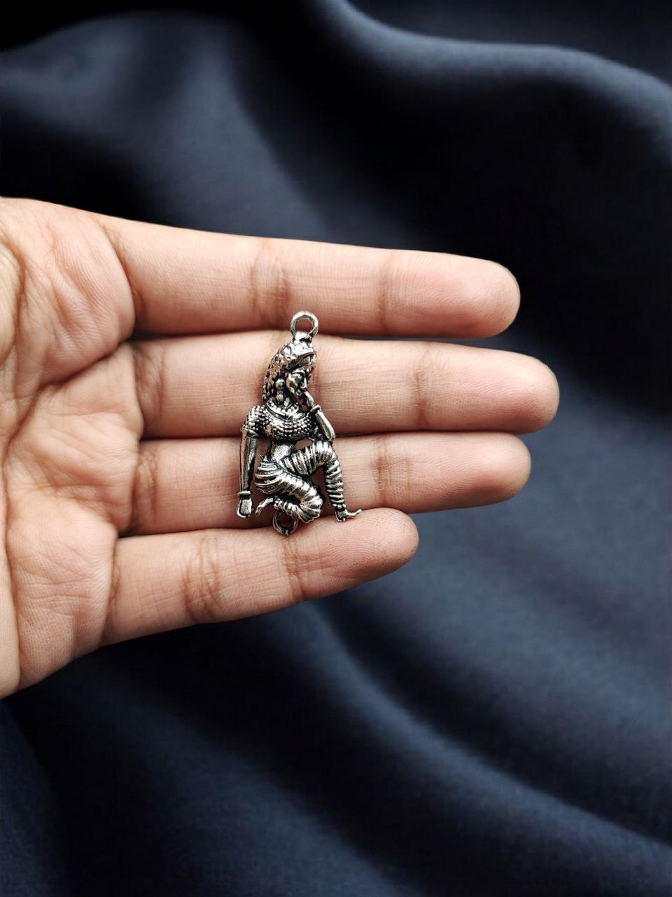 Oxidized Silver Lady Pendant Charm for Necklace Bracelet Jewelry Making Handcrafted Indian Design 3 Oxidized Silver Lady Pendant Charm for Necklace Bracelet Jewelry Making Handcrafted Indian Design - Image 3