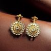 Traditional Gold Plated Bugadi Earrings | Elegant Stone Work Best Designer Jewelry 12 Gold plated traditional bugadi earrings with elegant stone work