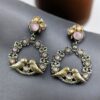 Elegant Two-Tone Bird Earrings | Flower Design Stone Work Best Traditional Jewelry 12 Two-tone bird design dangler earrings with flower stone work