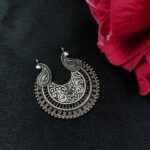 Floral Art German Silver Pendant Raw Material for DIY Jewelry Making