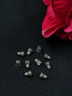 Antique Design Conical Shape German Silver DIY Raw Material for Jewelry Making Craft Supplies (10 piece)