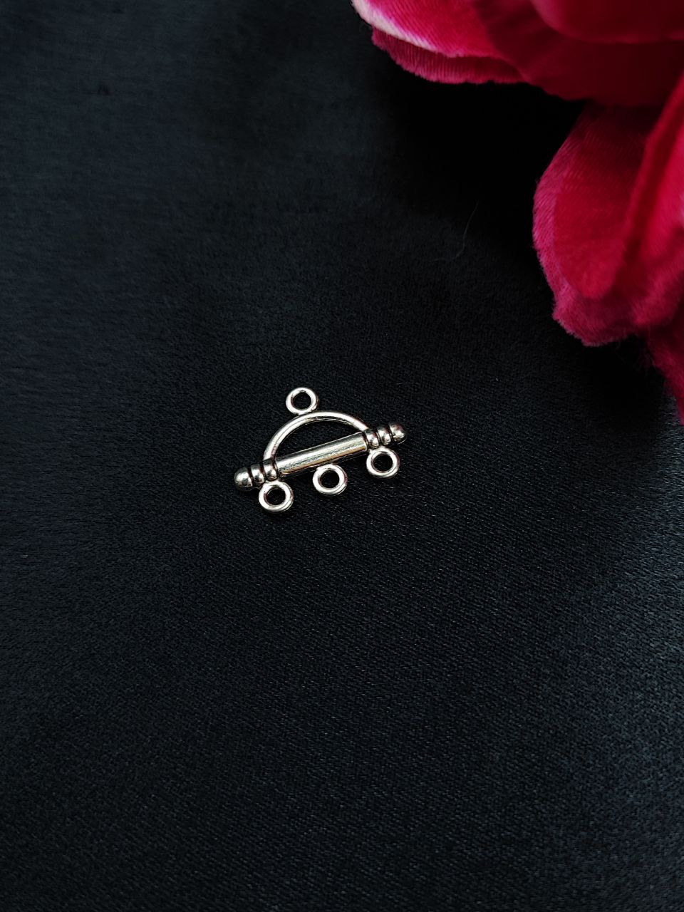 Unique Charm German Silver Raw Material with Pearl Work for DIY Jewelry Making 1 Unique Charm German Silver Raw Material with Pearl Work for DIY Jewelry Making