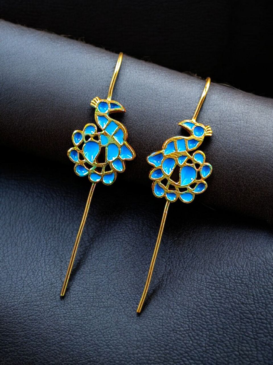 Handcrafted Peacock Meenakari Earcuff | Gold Plated Daily Wear Amazing Jewelry 5 Handcrafted peacock meenakari gold plated daily wear earcuff