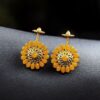 Traditional Gold Plated Bugadi Earrings | Elegant Stone Work Best Designer Jewelry 14 Gold plated traditional bugadi earrings with elegant stone work