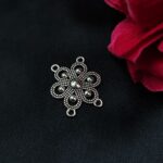Flower Design Raw Material for DIY Jewelry Making German Silver Charm