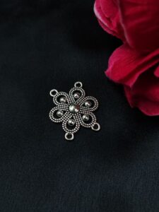 Flower Design Raw Material for DIY Jewelry Making German Silver Charm
