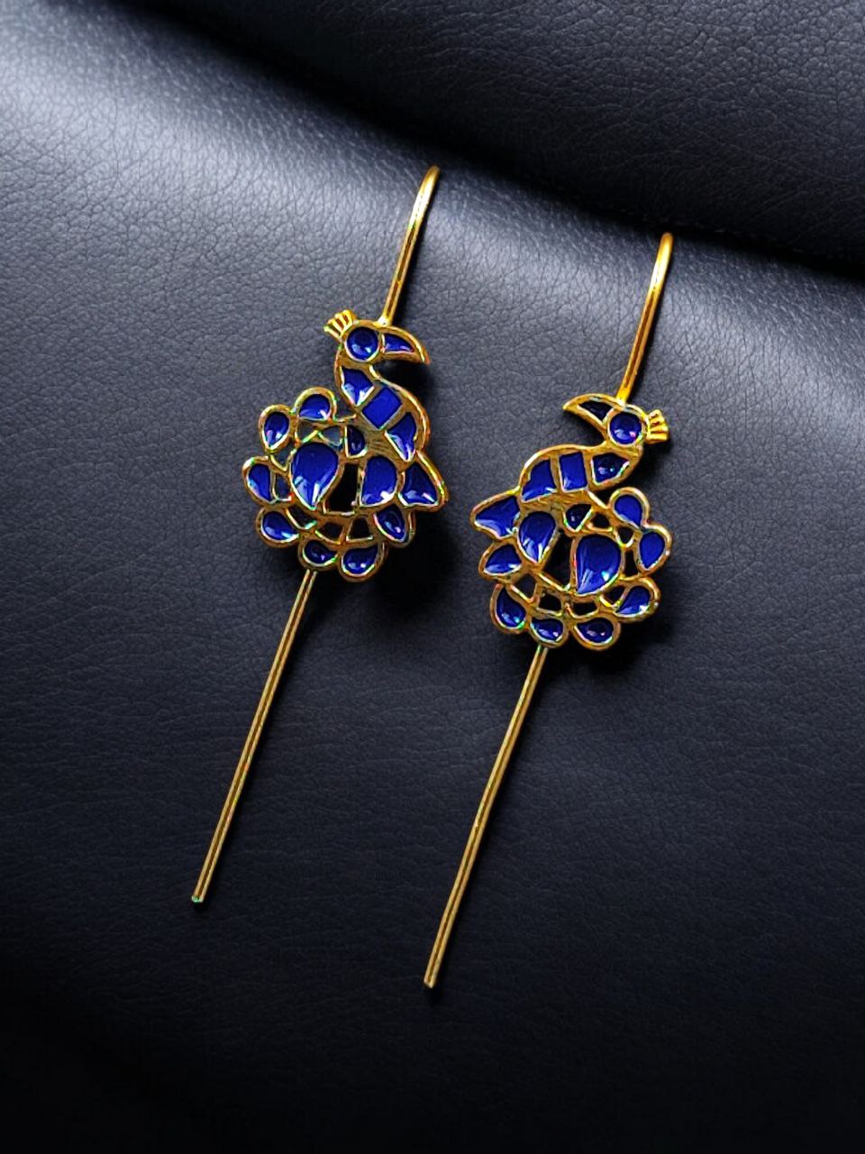 Handcrafted Peacock Meenakari Earcuff | Gold Plated Daily Wear Amazing Jewelry 7 Handcrafted peacock meenakari gold plated daily wear earcuff