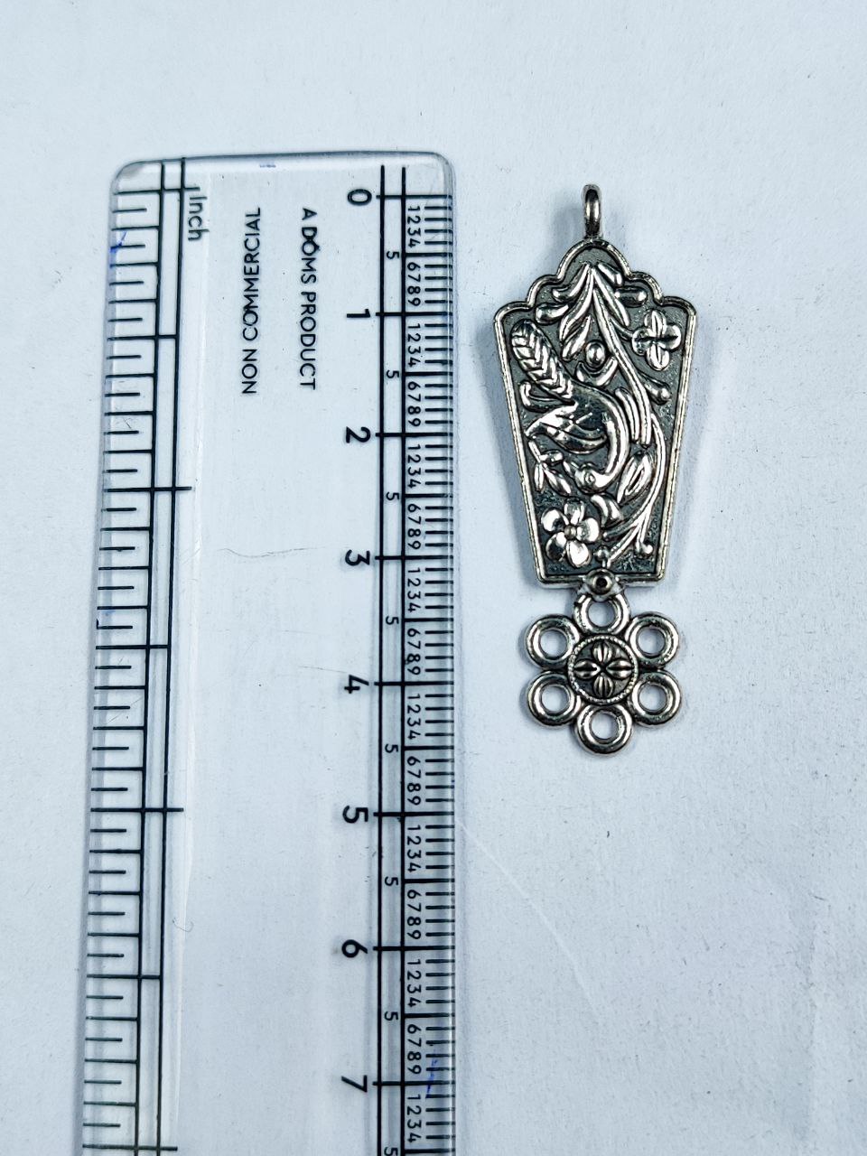Flower Art German Silver Charm Raw Material for DIY Jewelry Making 2 Flower Art German Silver Charm Raw Material for DIY Jewelry Making - Image 2