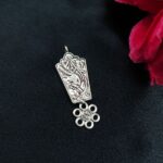 Flower Art German Silver Charm Raw Material for DIY Jewelry Making