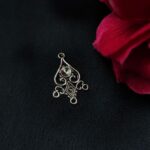 Floral Art German Silver Charm Raw Material for DIY Jewelry Making