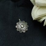 Artistic Floral Design German Silver Charm Raw Material for DIY Jewelry Making