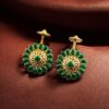 Traditional Gold Plated Bugadi Earrings | Elegant Stone Work Best Designer Jewelry 17 Gold plated traditional bugadi earrings with elegant stone work