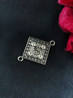 Religious OM Design German Silver Charm with Traditional Art Raw Material