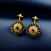 Traditional Gold Plated Bugadi Earrings | Elegant Stone Work Best Designer Jewelry 18 Gold plated traditional bugadi earrings with elegant stone work