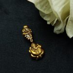 Gold Plated Ganesha and Peacock Design German Silver Charm Raw Material for DIY Jewelry Making
