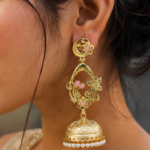 Traditional Butterfly Jhumka Earrings | Affordable Gold Plated Jewellery
