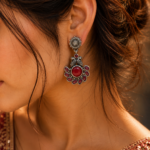 Attractive Silver Replica Peacock Earrings for Women Dailywear Jewelry