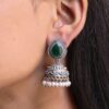 Silver Look Like Jhumka traditional brass silver finish earrings for women