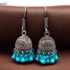 German silver jhumki earrings with ghungroo and hook style