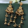 Golden Kashmiri Jhumka Earrings – Traditional Attractive Dangle Jewelry 12 Golden Kashmiri Jhumka Earrings with traditional handcrafted gold-tone dome design for women ethnic wear