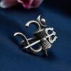 Lord Shiva Ring adjustable silver replica religious brass ring