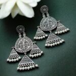 Elegant Silver Look Dangler Earring for Stunning Party Style