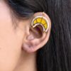Radiant Golden Moon Bugadi Earrings for Ethnic Elegance 18 Golden Moon Bugadi Earrings traditional brass Maharashtrian ear jewelry