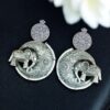 Traditional Elephant Design Earrings | Stone & Pearl Detailing Beautiful Jewelry Gift For Her 13 Elephant design earrings with stone and pearl detailing